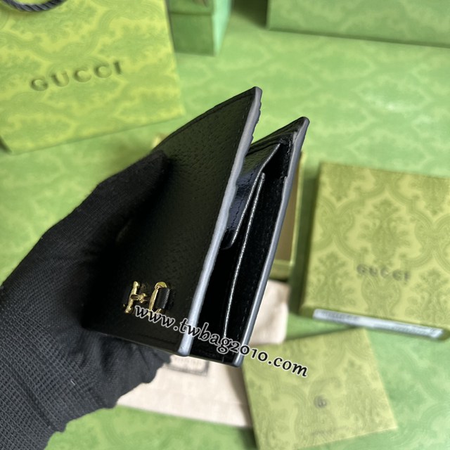 gucci專櫃新款原廠皮男士錢包 古馳飾馬銜扣雙折錢包 jcp1601